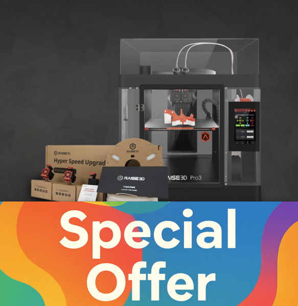 Special-Offer: Raise3D Pro3 3D Dual-Extruder + HUK (Hyper Speed Upgrade Kit)