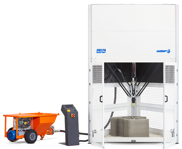 WASP Delta 3MT CONCRETE IND. 4.0 + LDM WASP EXTRUDER XXL