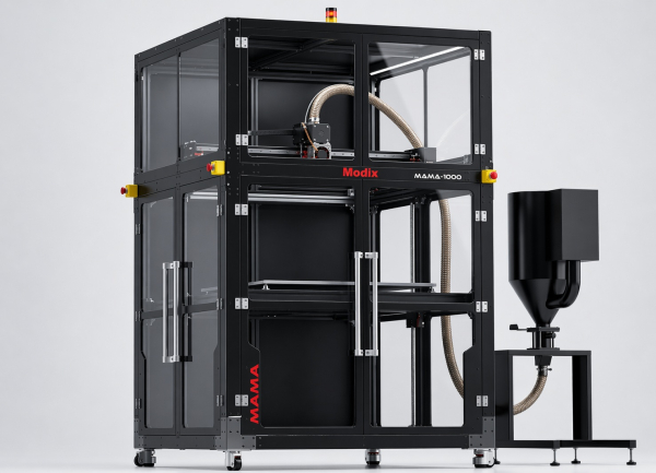 Modix MAMA-1000 – 1 Kubikmeter Pellet-3D-Drucker – Modix Großformatige 3D-Drucker